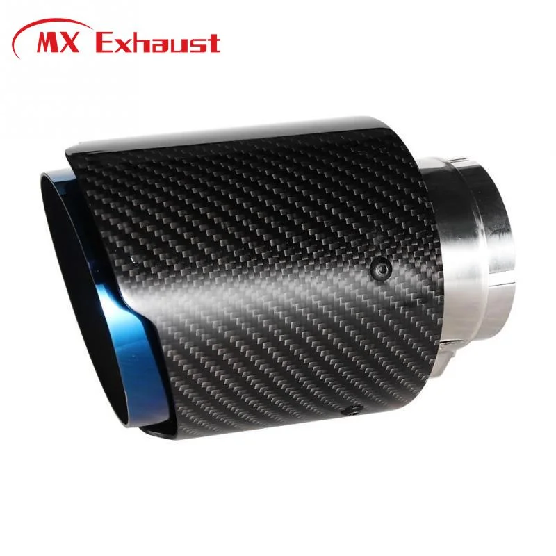 Hot Sales Exhaust Tail Pipe/Exhaust Carbon Fibler Muffler Tips/Tail Pipes with Titanium Blue Color