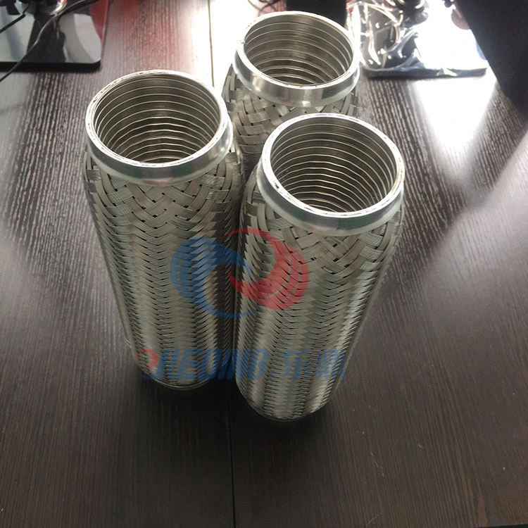 2.5 Inlet Stainless Steel Double Braided Flex Pipe Connector Exhaust