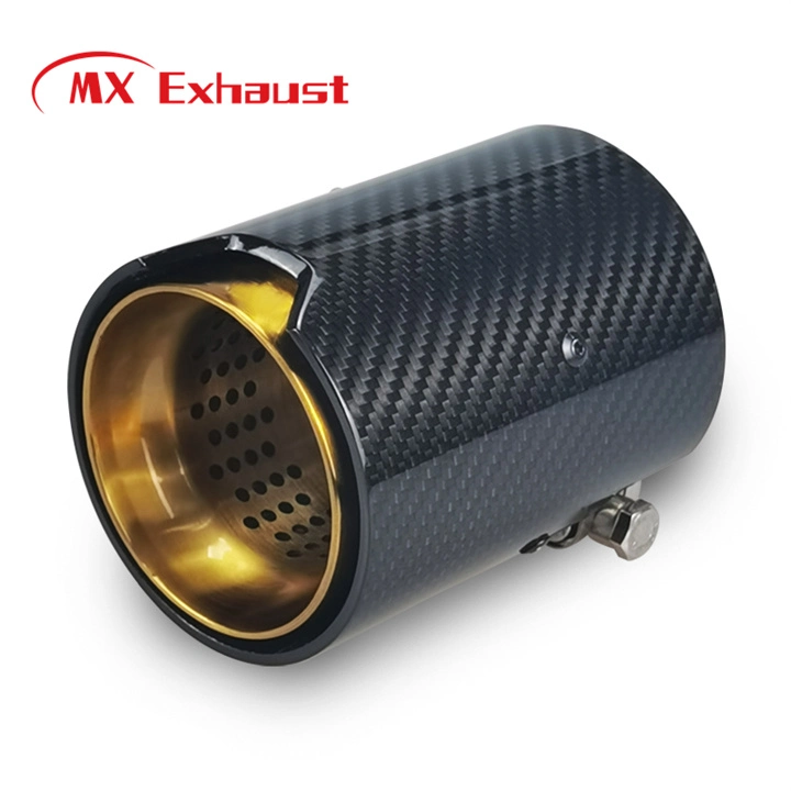 Mx Exhaust Carbon Fiber Refit Single Outlet Straight Throat Flamas Silencer Muffler Exhaust Pipe Tail Tipe for BMW