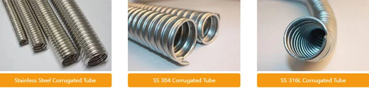 Corrugated Stainless Steel Tube - 24 Inches Length, Ideal for Water Heater Installations Ss 304 Flexible Corrugated Pipe for Gas