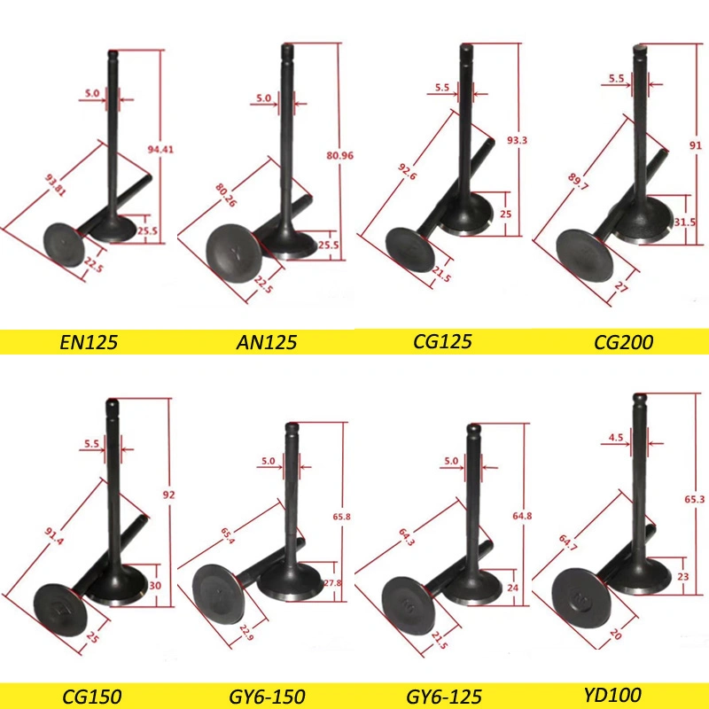 En125 Motorcycle Exhuast/Inlet Valve Motorcycle Parts