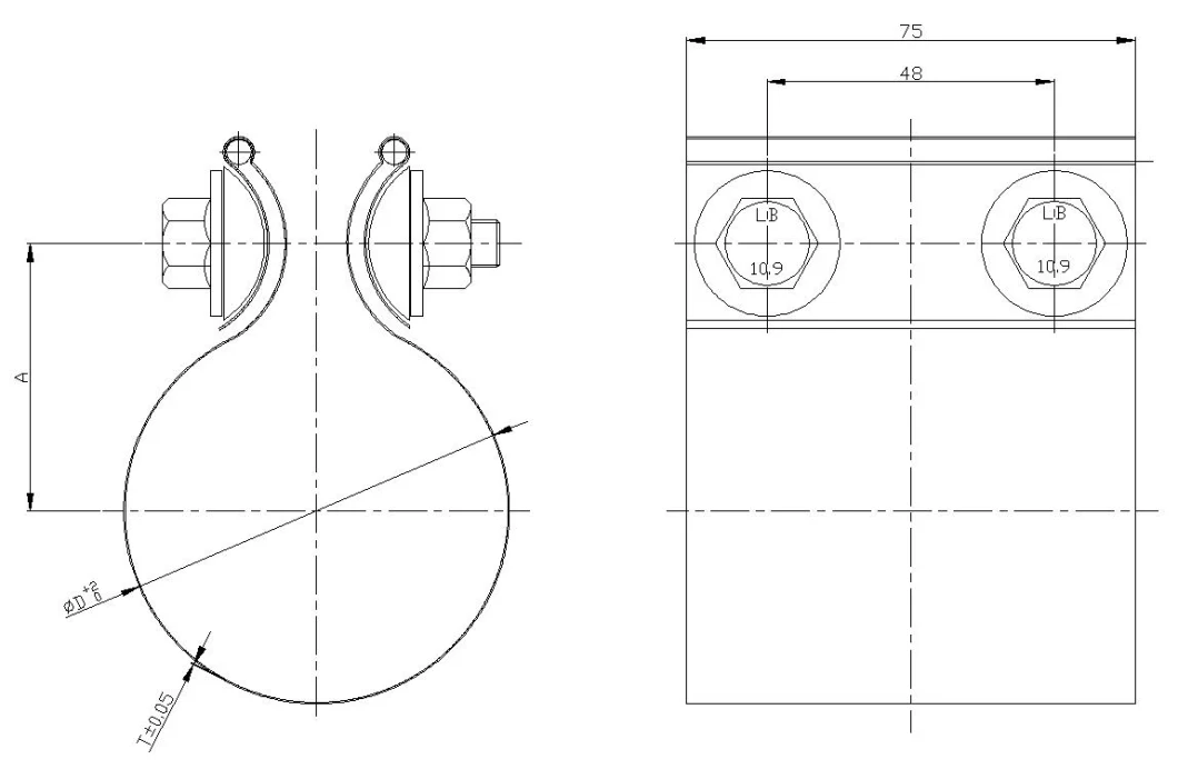 High-Strength Fasteners Exhaust Repair Sleeve Exhaust Flex Pipe