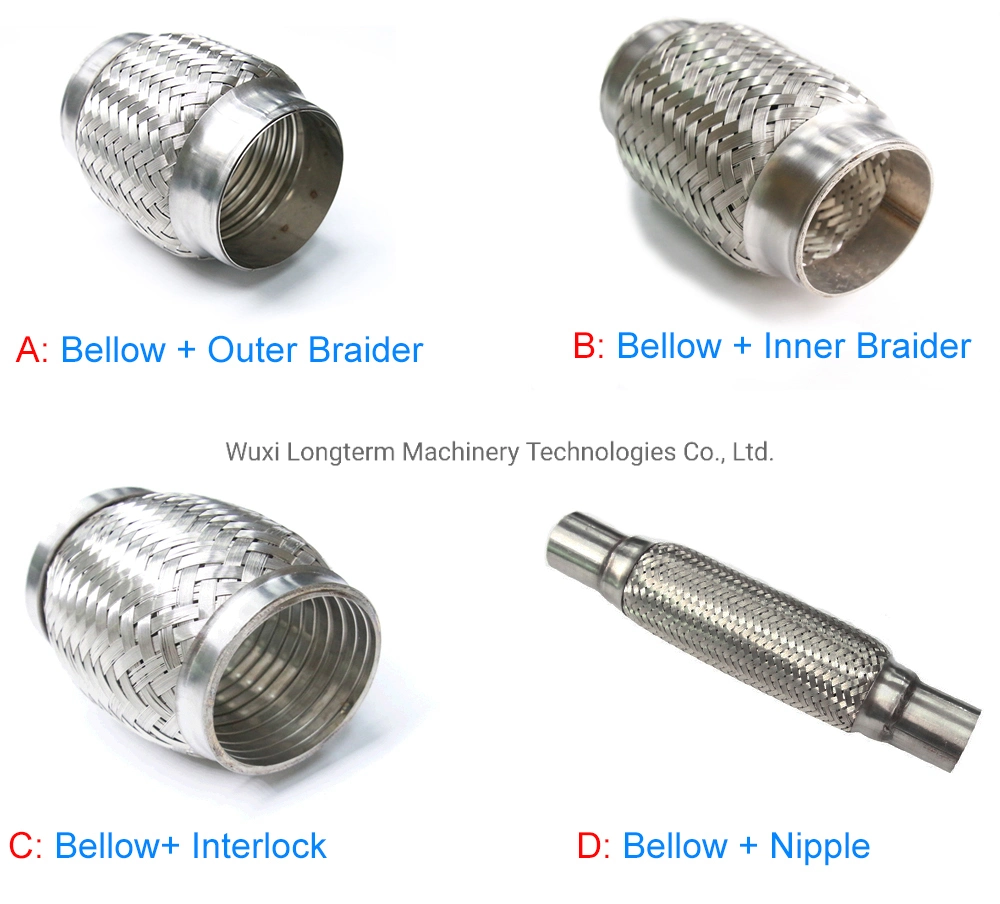 Exhaust Pipe Connectors Cheap Flexible for Car Stainless Steel Mesh Braided Exhaust Flex Tube