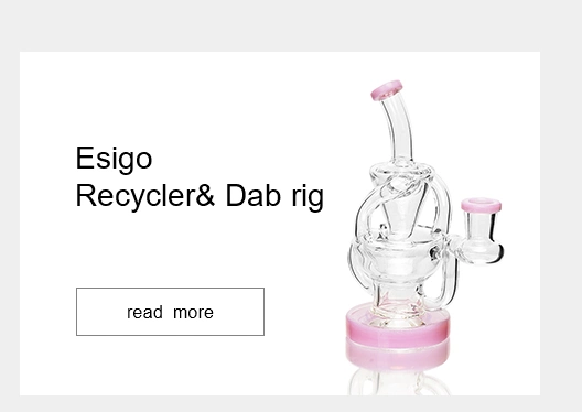 Esigo Glass Wholesale Mini DAB Rig USA Red Color Wig Wag Tail Pendant Decro Glass Water Pipe Glass Smoking Pipe with Glass Bowl