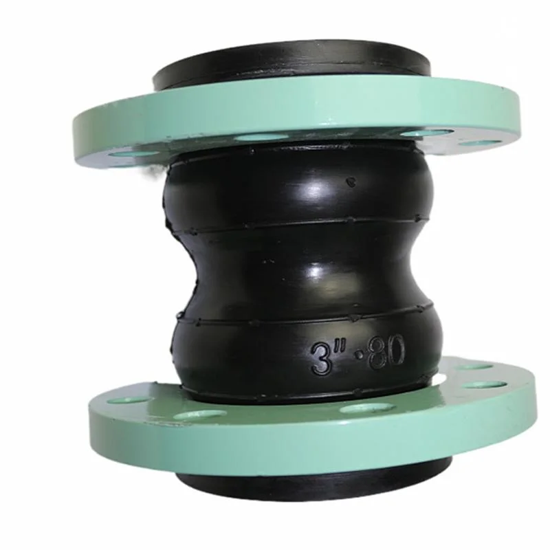 Double Ball Sphere Steam Pipe Connector Joint Flange Rubber Bellows Expansion Flexible Joint