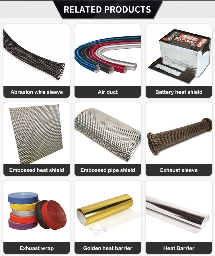 Automotive Thermal Management Products High Performance Ceramic Exhaust Pipe Heat Wrap