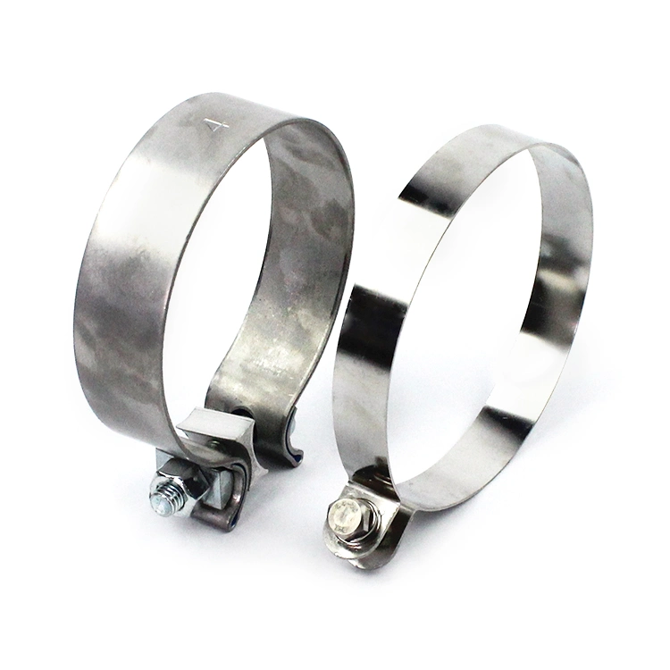 4-Inch 304 Stainless Steel Exhaust Pipe Accuseal Flat Band Clamp