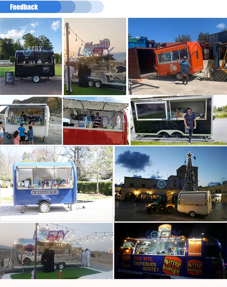 Stainless Steel Kebab Van Food Vending Trailer Cars Food Truck for Sale