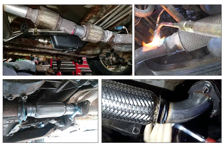 Custom Made Ss201 SS304 Inner Braid Outlock 2.5&quot; 3&quot; 3.5&quot; Exhaust Stainless Flex Bellow Flexible Pipe for Automotive