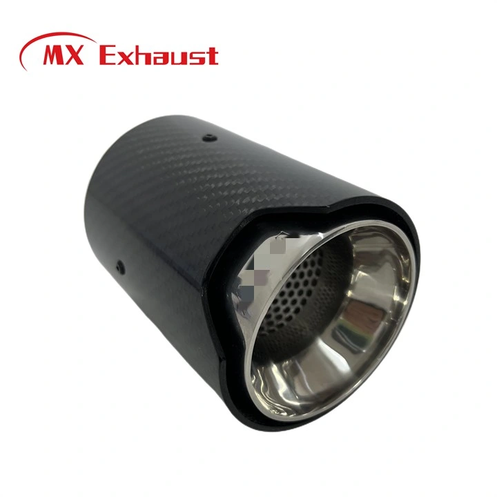 Mx Exhaust Carbon Fiber Refit Single Outlet Straight Throat Flamas Silencer Muffler Exhaust Pipe Tail Tipe for BMW