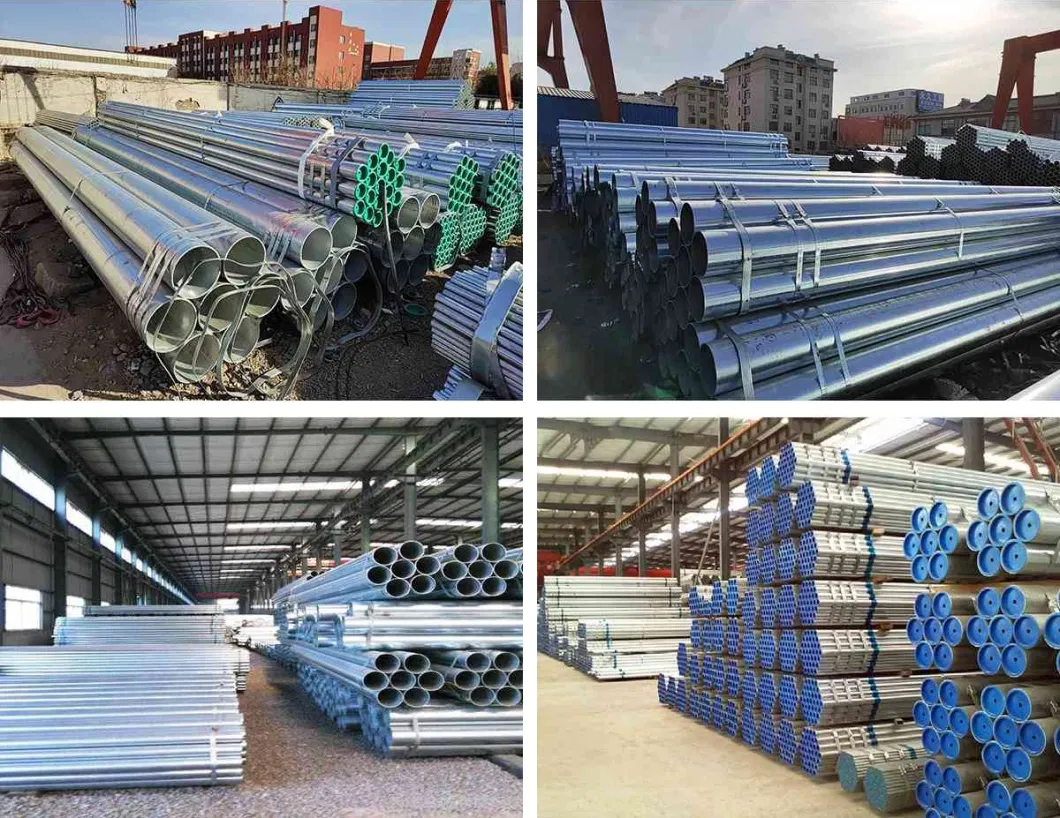 Schedule 20 35 40 Thick 2 1/2 and 3 Inch Diameter 8m Length Steel Pipe Gpe Galvanized Steel Tube Exhaust Pipe