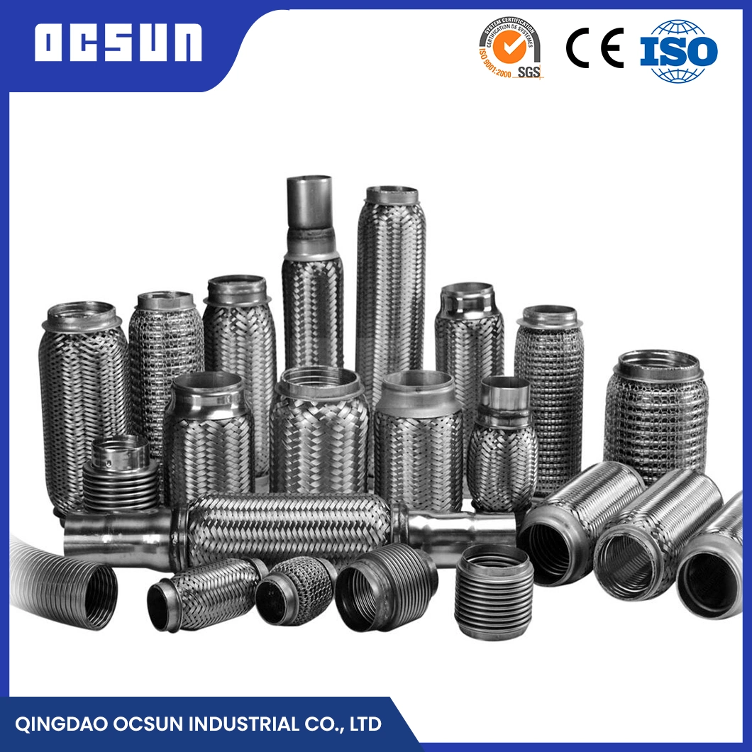 Ocsun Exhaust System Dedicated Sensor Flange Factory Exhaust System Component Flexible Exhaust Pipe China 304 Stainless Steel Material Exhaust Flexible Pipes