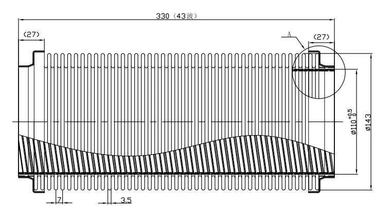 Convenient Installation Absorb Shock Exhaust Bellows Flexible Exhaust Pipe for Vehicle Truck Car