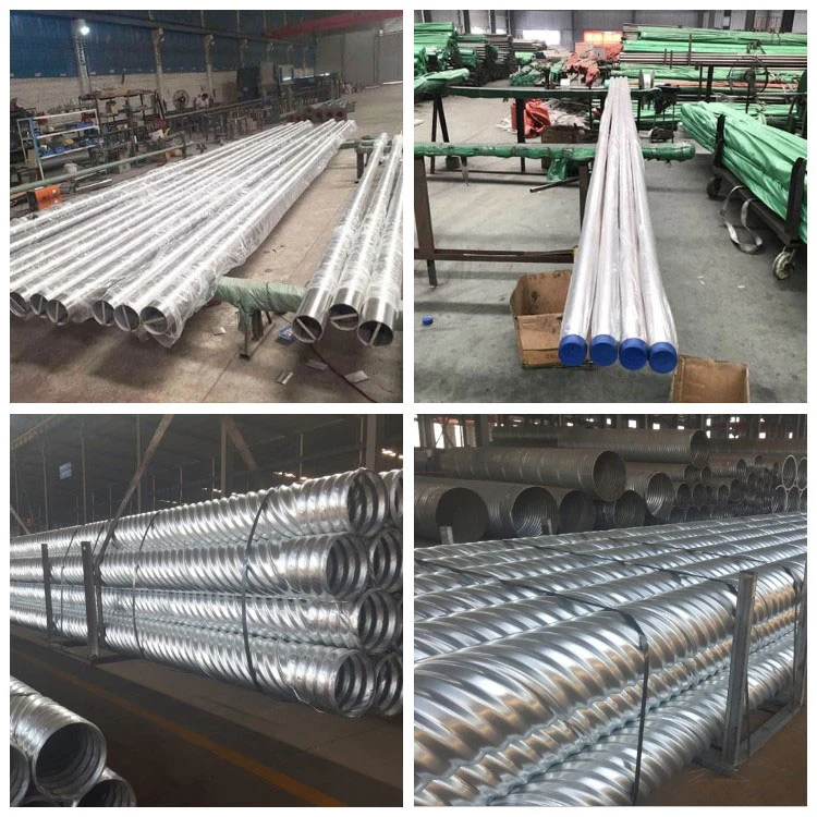 Flexible Corrugated Stainless Steel Tube Corrugated Pipe Metal Tube Water Pipe 1/2 Inch Diameter Custom Length