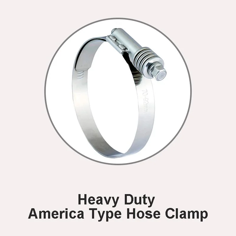 Adjustable Manufacturers Single Ear Step Less Hydraulic Hose Clamp for Auto Exhaust Pipe