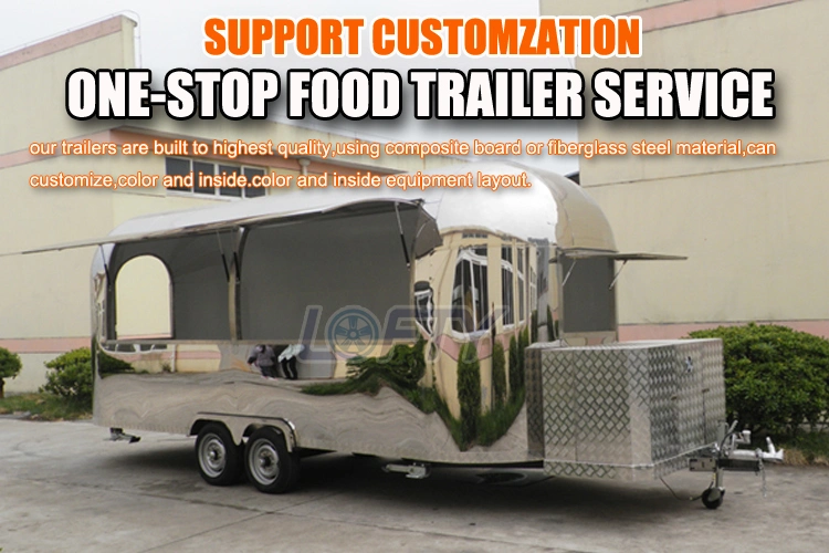 Airstream Outdoor Food Truck Container Catering Food Trailer for Sale