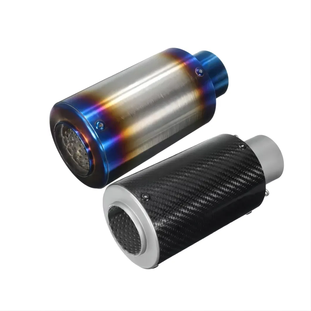 New Style Universal Motorcycle Racing Carbon Fiber Exhaust Muffler Silencer Pipe for Street Scooter 2 Stroke Motorcycle