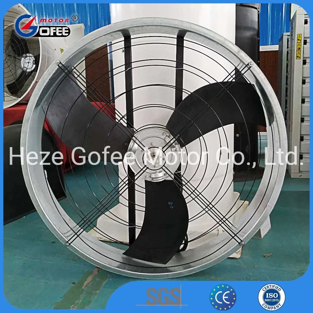 Galvanized Steel Shell Hanging Ceiling Exhuast Fan for Dairy Farm Cowshed Poultry House