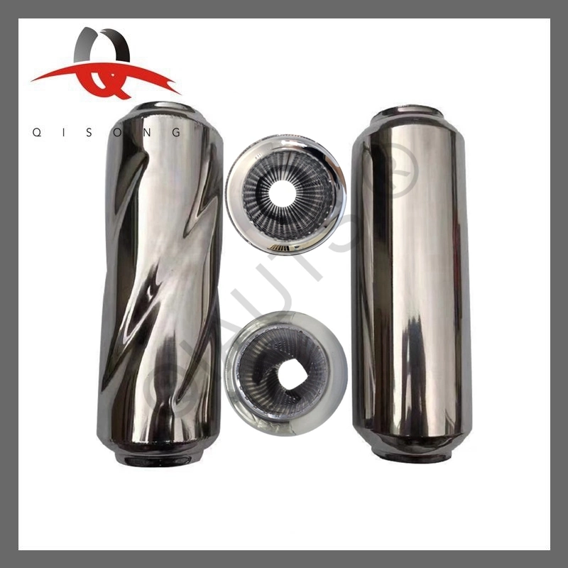 [Qisong] Universal Car Exhaust Resonator Muffler 76mm Inlet Outlet Muffler Exhaust Pipe