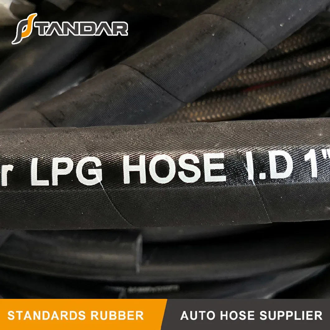 SAE100 R5 Flexible Steel Wire Braided Reinforced Propane Rubber LPG Natural Gas Flex Hose Pipe