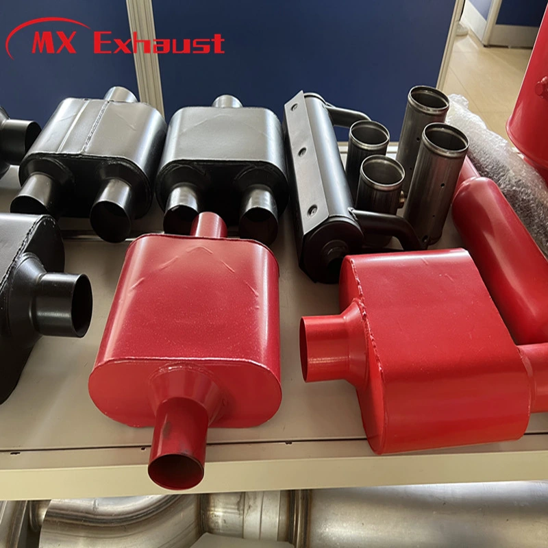 Customized Auto Parts Performance Exhaust Racing Muffler for Car 4&quot;X 9&quot; Oval Customized Painting Process