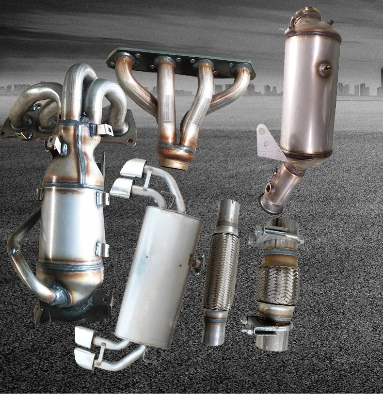 Direct Fit Ceramic Exhaust Front Ceramic Catalytic Converter with Flex Pipe for Greatwall Hover H9 Haval