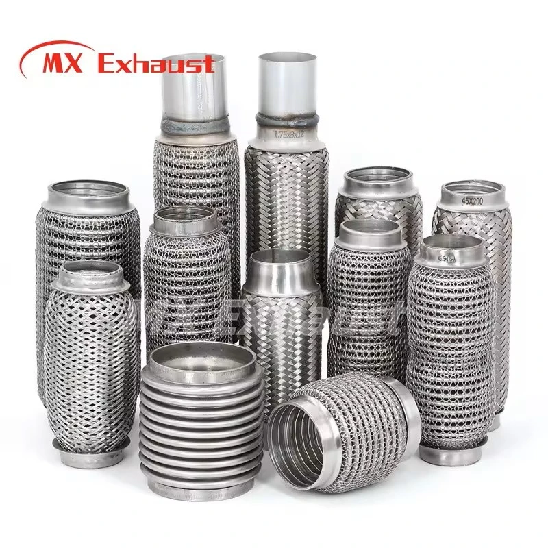 High Quality Car Accessories Exhaust Flexible Pipe Double Braid Stainless Steel Muffler Corrugation Flex Pipe