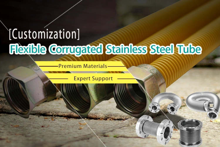 Flexible Stainless Steel Gas Line Flex Ss Metal Gas Tube Pipe - 1/2 Inch Diameter Residential Use