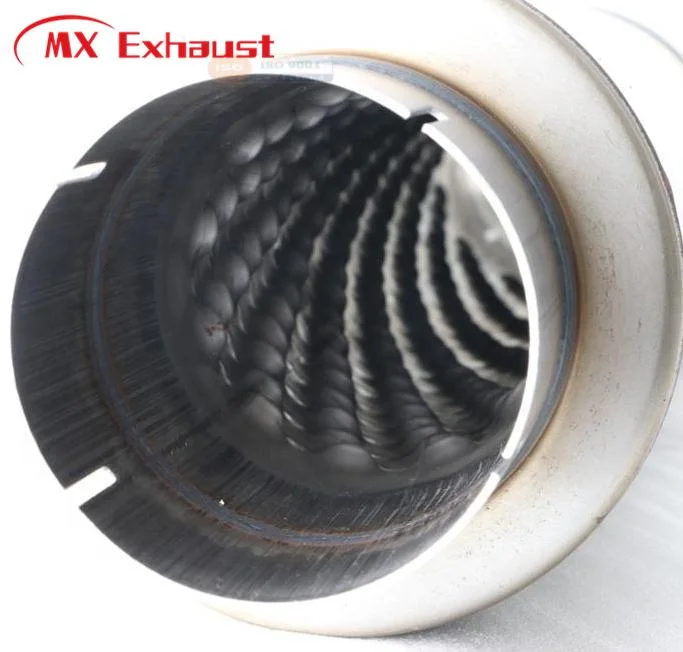 High Performance Stainless Steel 409 Universal Fibreglass Exhaust Muffler Resonator Glasspack Resonator Exhaust Muffler Polished