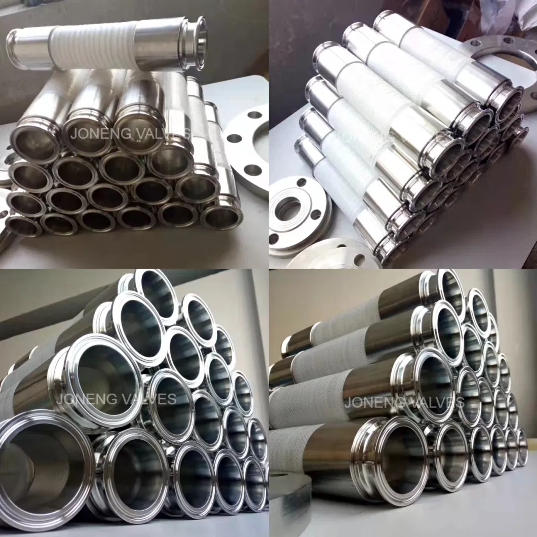 Stainless Steel Sanitary Universal Braided Double Layers Exhaust Pipe with Clamp End