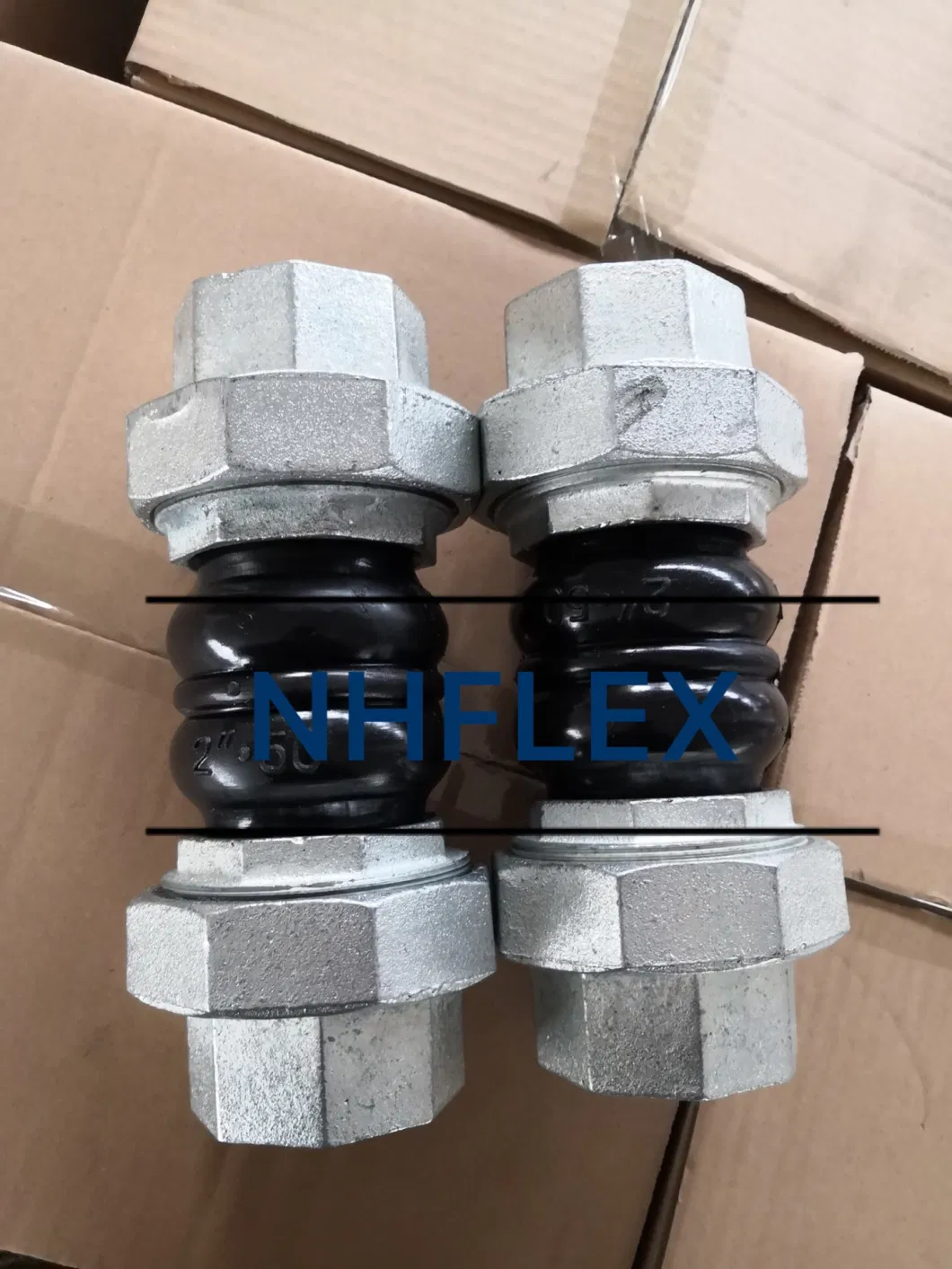 Screwed Union Double Sphere Steam Rubber Expansion Joint