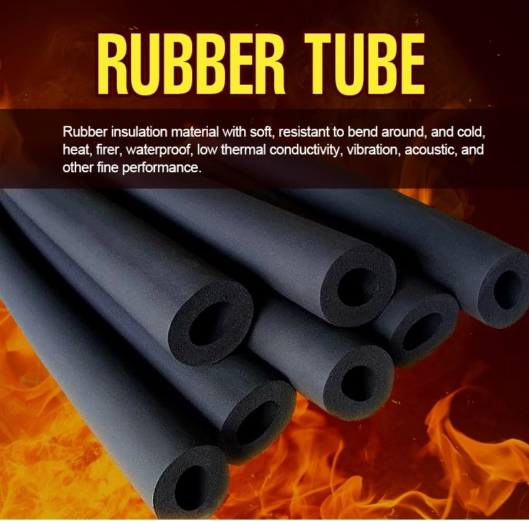 Flex 6mm-40mm Thickness Rubber Insulation Tube HVAC Copper Tube Insulation Pipe