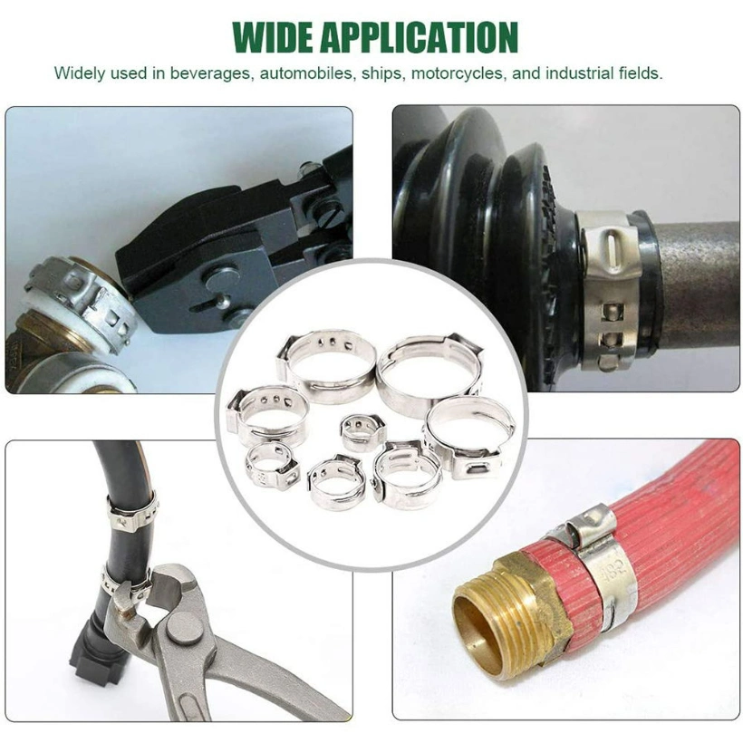 Factory Customized Factory Supply Single Ear Stepless Bolt Clamp for Auto Exhaust Pipe