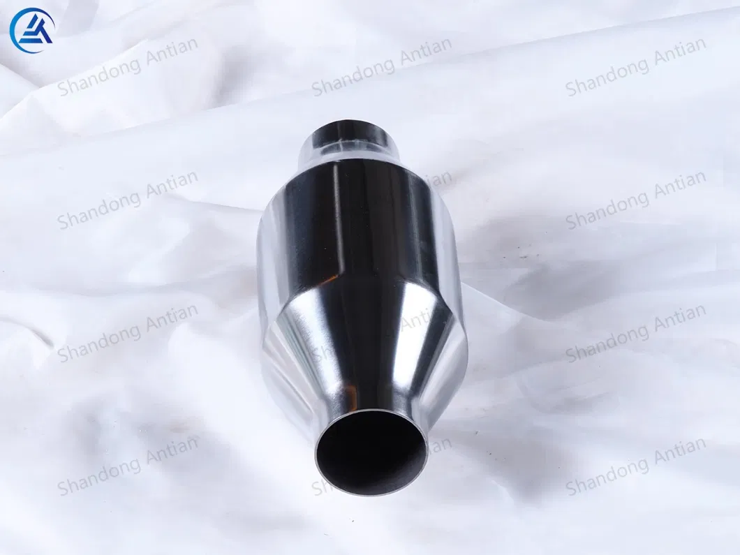 High Quality Universal Round Catalytic Converter with Body Diameter 4.5 Inch with Nipple Exhaust Pipe