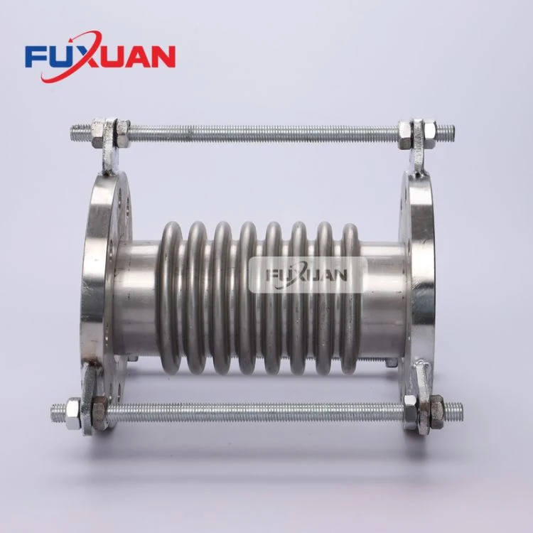 SS304 Metal Flexible Expansion Joints Bellow Steam Air Flanged Ends Compensator