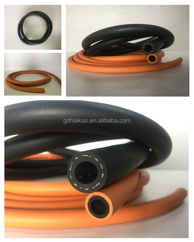 Braided EPDM/SBR Rubber LPG Gas Flex Cooker Connection Hose Pipe Price with ISO