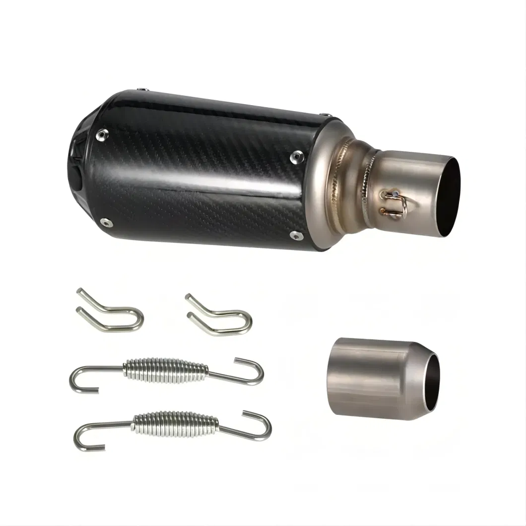 New Style Universal Motorcycle Racing Carbon Fiber Exhaust Muffler Silencer Pipe for Street Scooter 2 Stroke Motorcycle