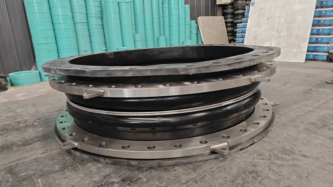 Flanged Connector Coupling Pipeline Bellows Compensator EPDM Flexible Rubber Expansion Joint