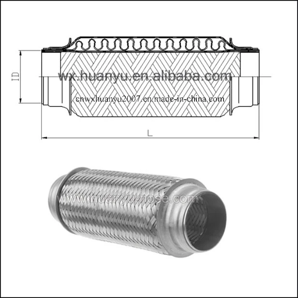 Inch Auto Parts with Nipple Flex Pipe