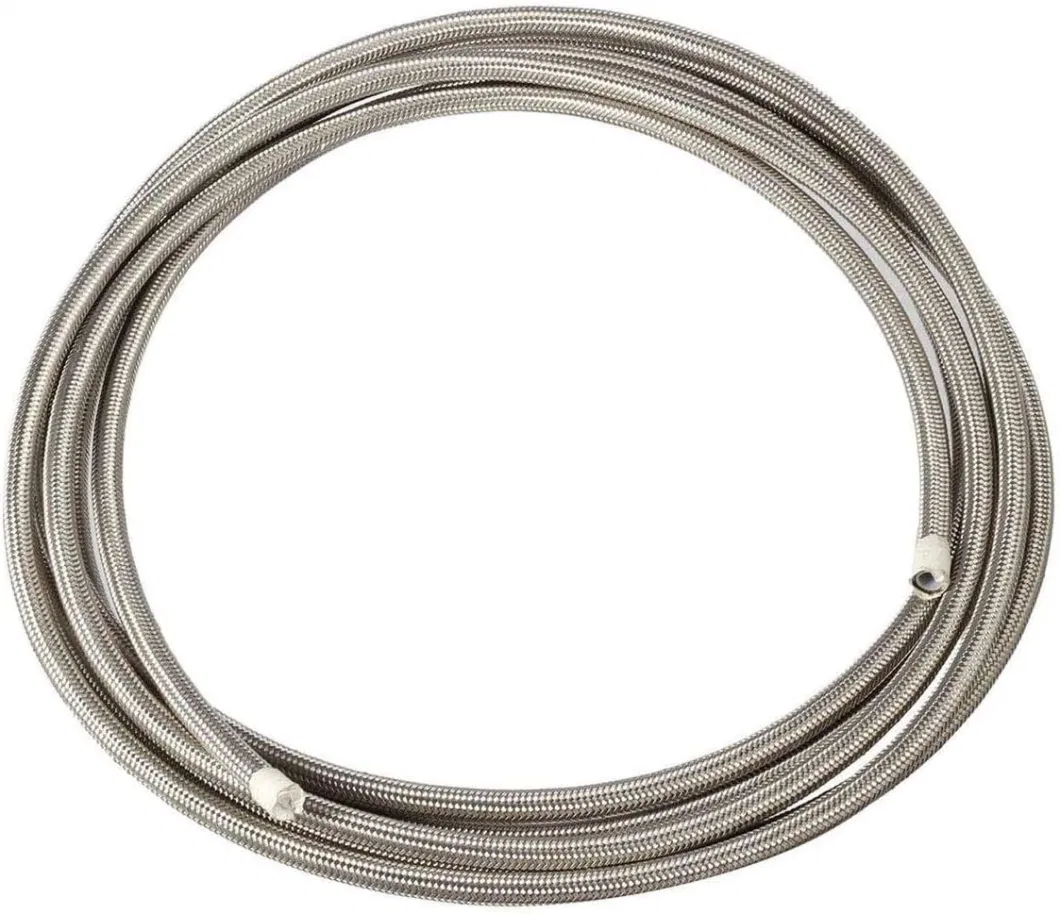 4 Inch High Pressure Pipe Fittings PTFE Tube Flanged or Thread Connection Stainless Steel 304 Bellow Metal Braided Flexible Hose