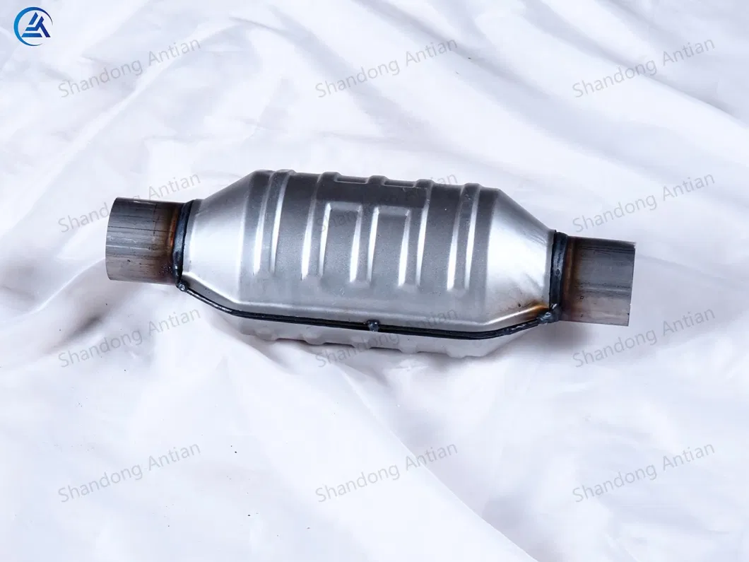 High Quality Universal Round Catalytic Converter with Body Diameter 4.5 Inch with Nipple Exhaust Pipe