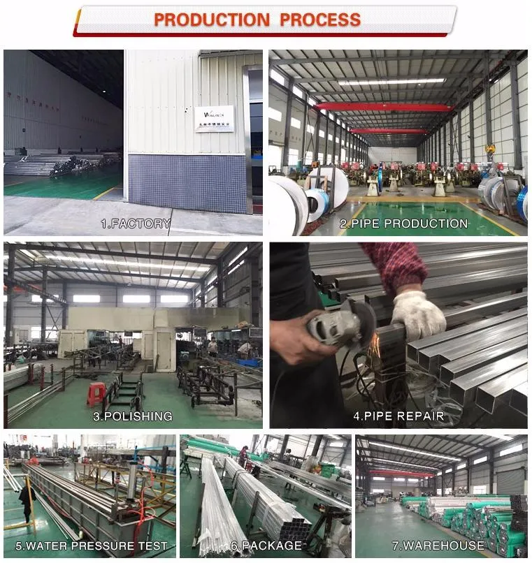 201 304 316 Thin Wall 8 Inch Flexible Round Welded Stainless Steel Pipe