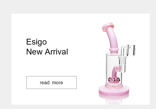 Esigo Glass Wholesale Mini DAB Rig USA Red Color Wig Wag Tail Pendant Decro Glass Water Pipe Glass Smoking Pipe with Glass Bowl