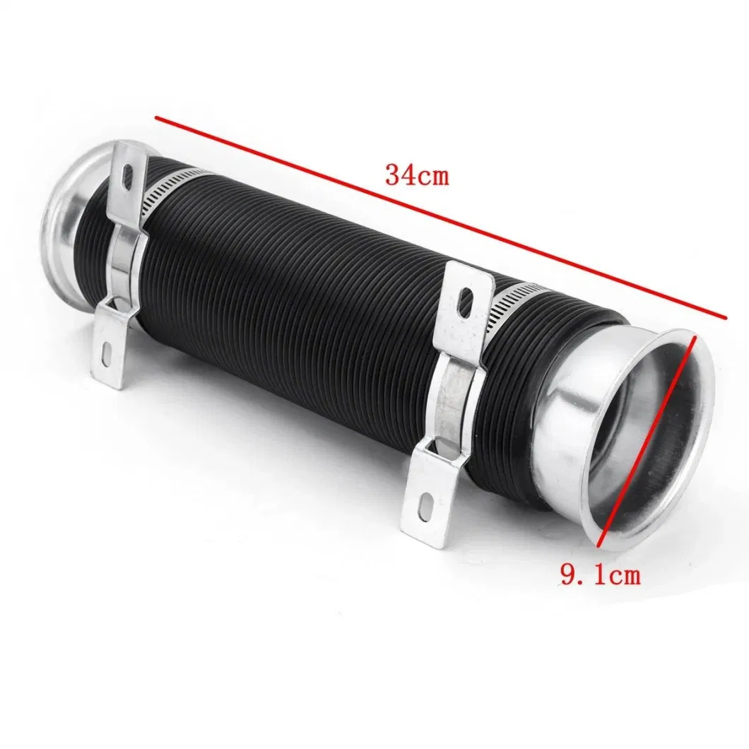 4&prime;&prime; Inch Plastic Flexible Hose Air Intake Pipe with 2PCS T-Clamps