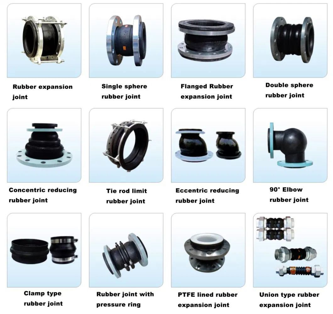 DN25-DN1600 Flexible Connector Flange Connection Single Sphere EPDM NBR SBR Csm Neoprene Hypalon Rubber Compensator Expansion Joint