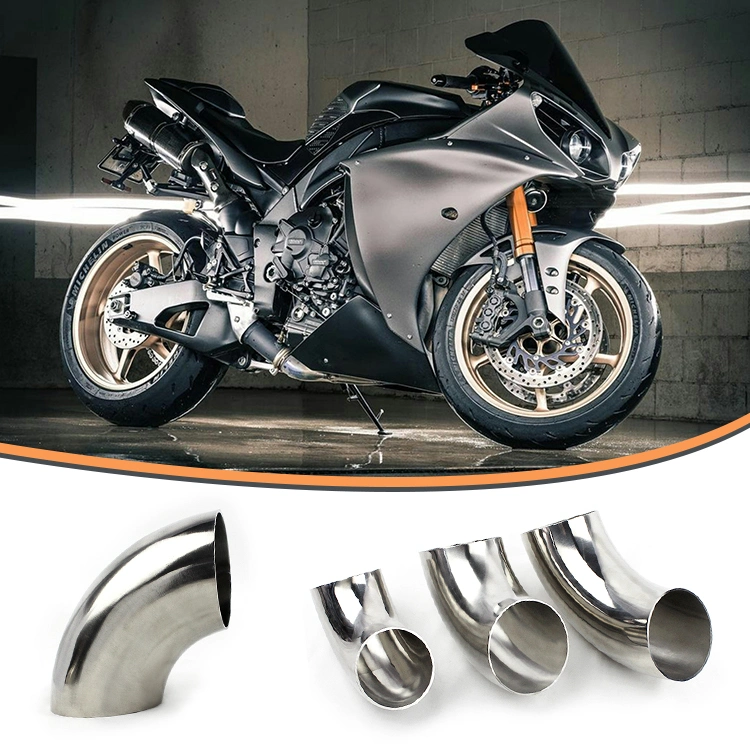 3 Inch 90 Degree 1.2mm Thickness SS304 Stainless Steel Exhaust Elbow Pipe for Car