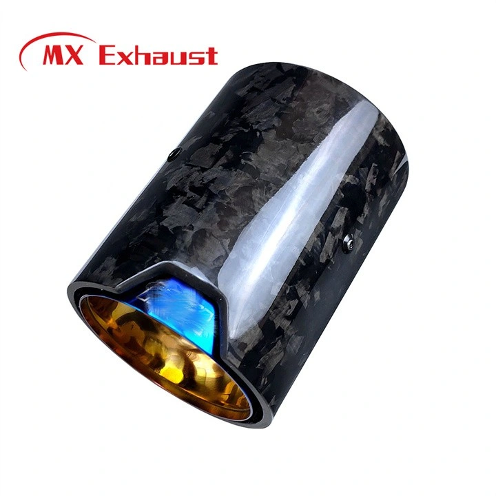 Mx Exhaust Carbon Fiber Refit Single Outlet Straight Throat Flamas Silencer Muffler Exhaust Pipe Tail Tipe for BMW