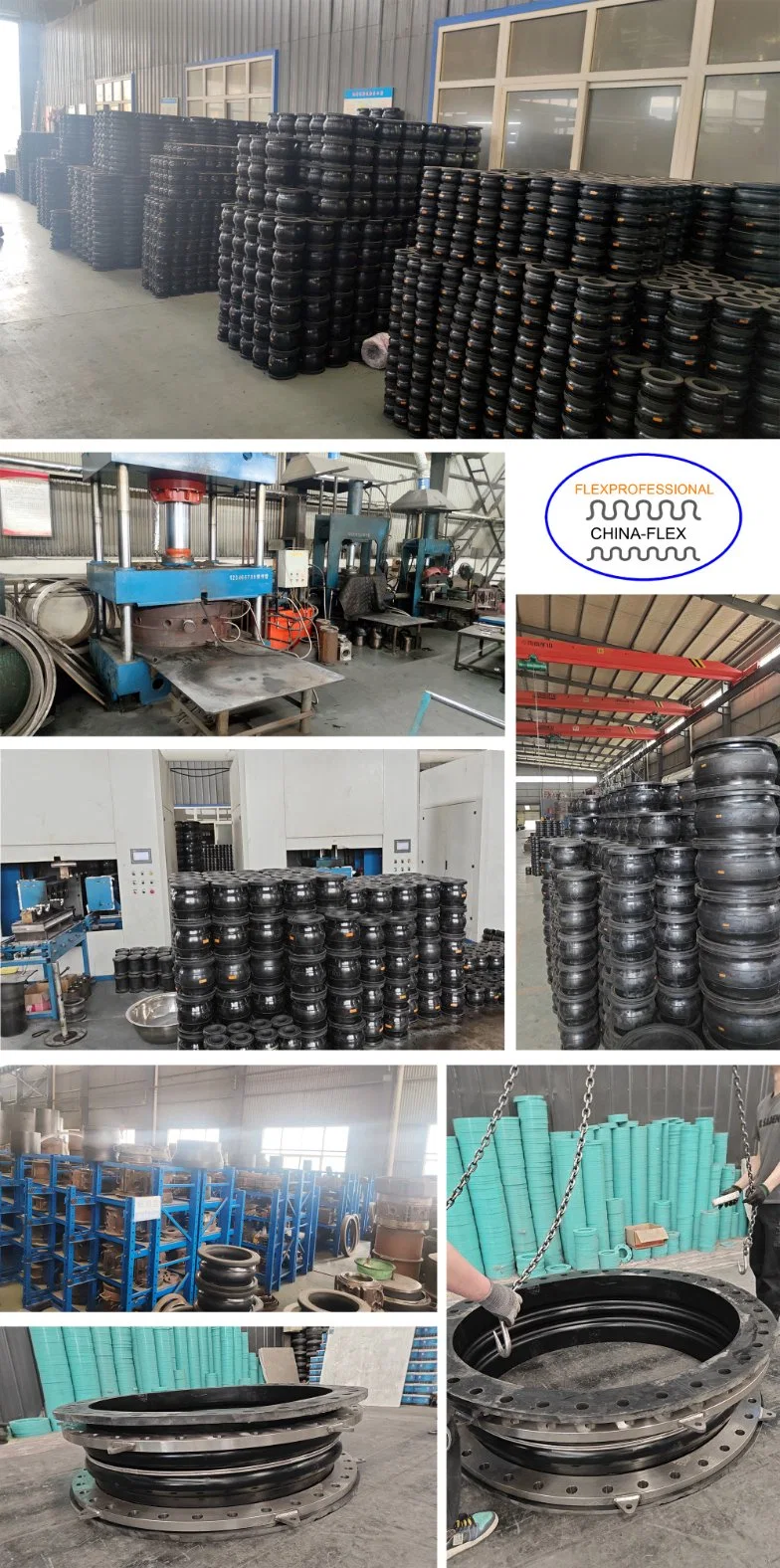 DN200 Pn16 DIN Forged Carbon Steel EPDM Flexible Soft Connection Flanged Single Sphere Rubber Expansion Joint