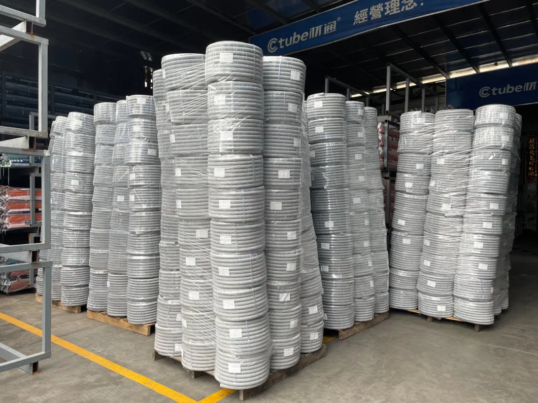 Corrugated Conduit High Quality 1/2 Inch PVC Electrical Nonmetallic Grey Flexible Pipe with American Standard