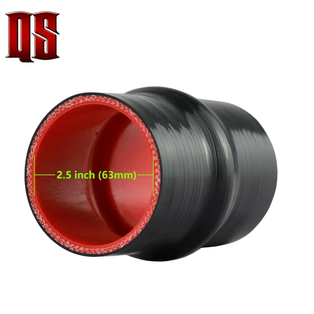 Silicone Car Hoses Automotive Reinforced Black 3.5inch 89mm 5ply 6mm Silicone Rubber Hump Hose Pipe for Auto